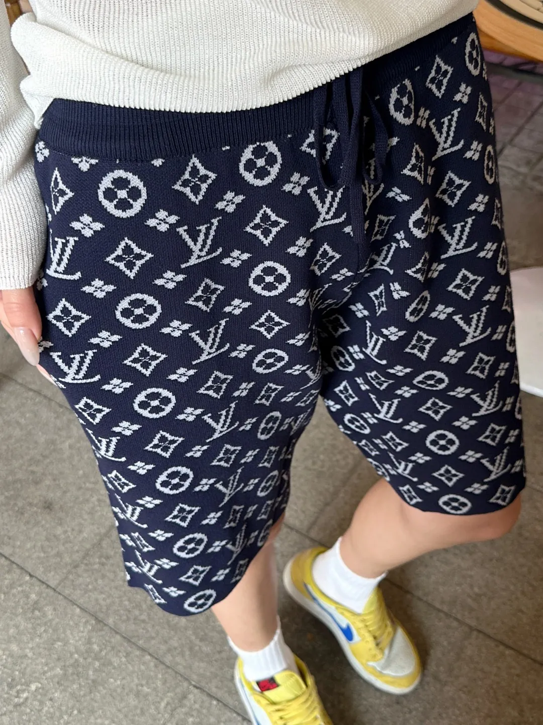 Louis Vuitton/Louis Vuitton full-frame old flower jacquard knitted shorts